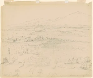 Tal mit Fluss und Bergen