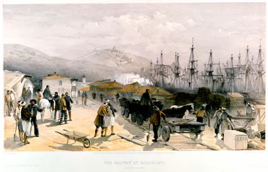 Die Eisenbahn bei Balaklawa, 1855-1856