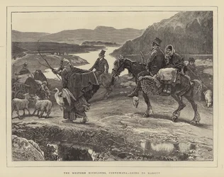 Die westlichen Highlands, Connemara, auf dem Weg zum Markt