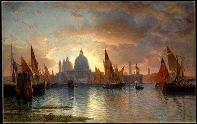 Santa Maria della Salute bei Sonnenuntergang