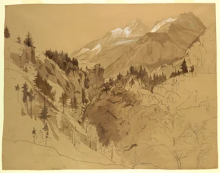 Studie einer Landschaft, Meiringen, Schweiz