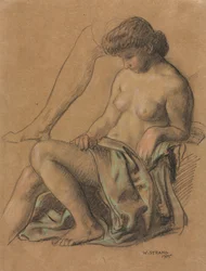 Verhüllte Figur sitzend, 1905