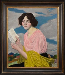 Der Liebesbrief (Porträt von Dora Labbette) ca. 1918