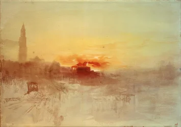 Venedig bei Sonnenaufgang vom Hotel Europa, mit dem Campanile