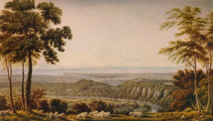 Blick vom Wyndd Cliff, nahe Chepstow - Morgen, ca. 1820, 1938