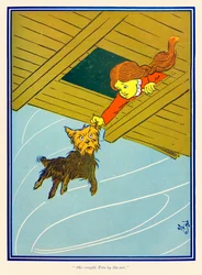 „Sie packte Toto am Ohr.“ aus „Der Zauberer von Oz“ von L. Frank Baum