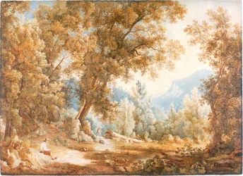 Landschaft mit Figuren, um 1807-1820