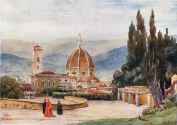 Florenz. Der Dom, vom Boboli-Garten aus