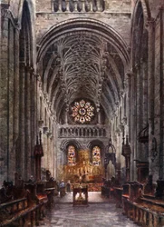 Oxford, Christchurch. Innenraum des Kirchenschiffs