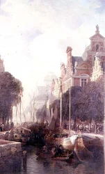 Ein Blick auf einen Kanal in Rotterdam