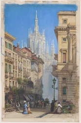 Der Dom in Mailand von einer Seitenstraße