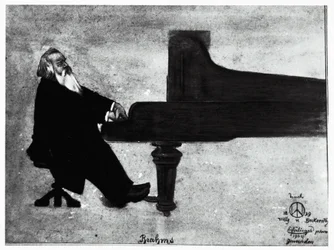 Der deutsche Komponist Johannes Brahms