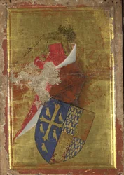 Das Wappen von Richard II. von England, Außentafel des Wilton-Diptychons, zwischen 1395 und 1399