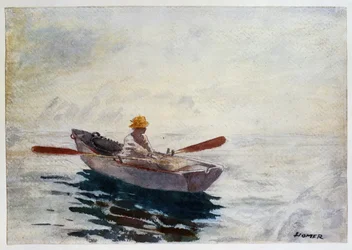 Junge in einem Boot