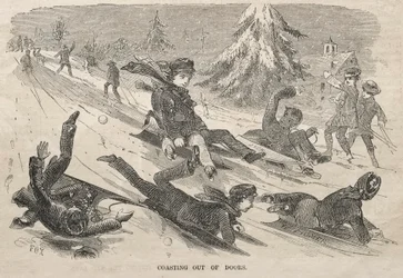 Draußen rodeln
