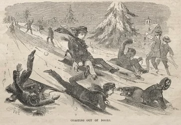 Rodeln im Freien, 1857