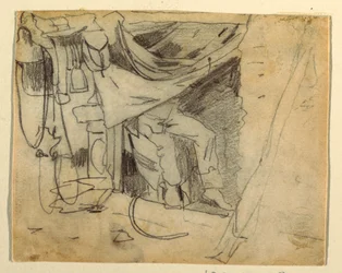 Vor einer Armeehütte, 1862