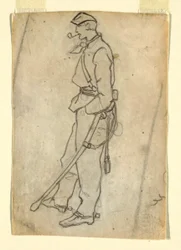 Soldat mit Schwert und Pfeife, 1862