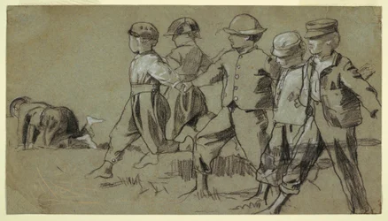 Zeichnung, Studie für "Fang die Peitsche", 1872