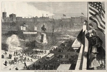 Großes Sumter-Treffen auf dem Union Square, New York, 11. April 1863, 1863
