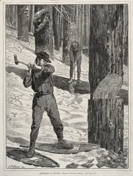 Holzfällerei im Winter, 1871