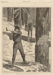 Holzfällerei im Winter, aus Every Saturday, 28. Januar 1871