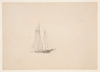 Schoner mit Beiboot