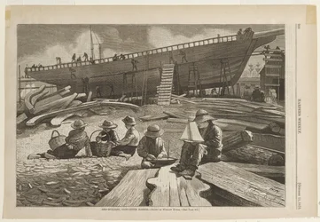 Schiffbau im Hafen von Gloucester