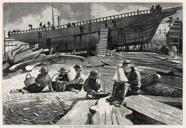 Schiffbau, Gloucester Harbor, 1873