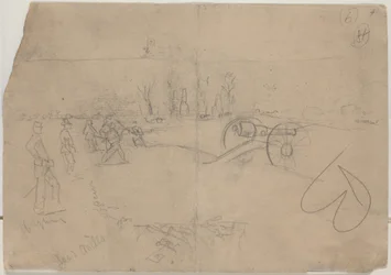 Soldaten und Kanone (verso)