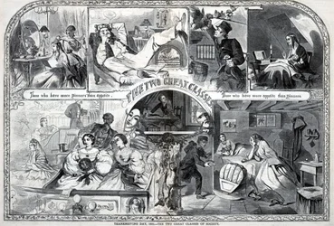 Erntedankfest, 1860, Die zwei großen Gesellschaftsklassen, aus Harper