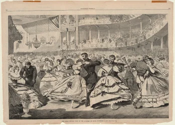 Der große russische Ball in der Academy of Music, 5. November 1863, aus Harper