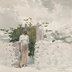 Frau am Tor, Bahamas