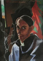 Die letzte Zigarette des Verurteilten Selbstporträt, 1924