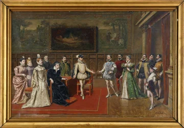 Katharina von Medici trifft ihre Söhne Karl IX. und Heinrich III.