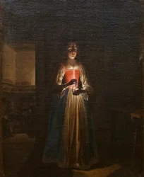 Frau mit Laterne