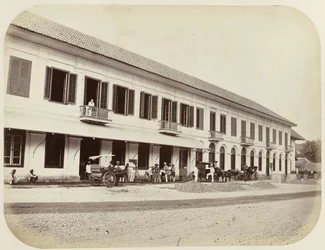 Handelshäuser in Batavia am Pasar Pisang