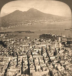 Neapel, die Bucht und der Vesuv, Italien, 1897