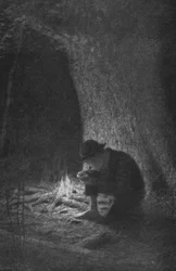 Tom schrieb mühsam mit seinem "roten Kiel"