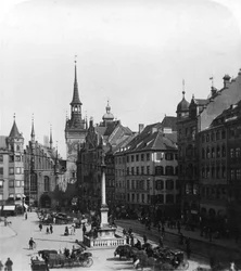 Marienplatz, München, Deutschland, ca. 1900