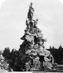 Der Brunnen im Herrenchiemsee-Palast, Bayern, Deutschland