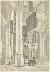 Ansicht in der Nieuwe Kerk in Delft, mit dem Grabmonument von Wilhelm von Oranien