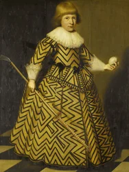 Porträt eines Jungen mit einem Kolf-Schläger