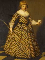 Porträt eines Jungen mit einem Kolf-Schläger