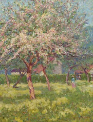 Ein blühender Obstgarten