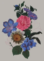 Lebhafte Blumenillustration
