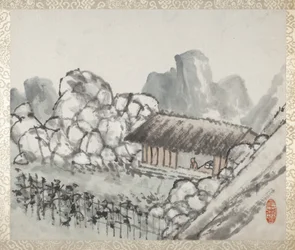 Album von Landschaften und Kalligraphie für Liu Songfu