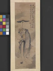 Figur mit Regenschirm