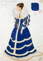 Polnische Dame, Kostümskizze von Yves Bonnat