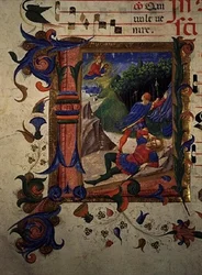 Missale 515 22v Historisierte Initiale 